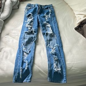Size 5, ripped blue jeans